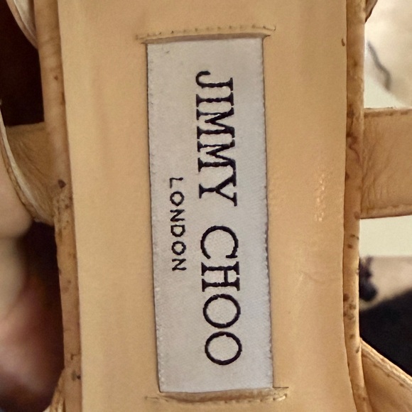 Jimmy Choo Alanah 105 Cork
Platform‎ Wedge Sandals Size 38
Beige Criss Cross - Picture 9 of 12